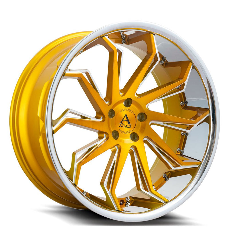 Azad-AZ1101-Brushed-Gold-w/-Chrome-Lip-Gold-22x10.5-66.56-wheels-rims-felger-FelgGiganten