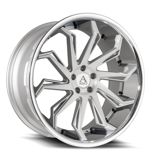 Azad-AZ1101-Brushed-Silver-w/-Chrome-Lip-Silver-22x9-66.56-wheels-rims-felger-FelgGiganten