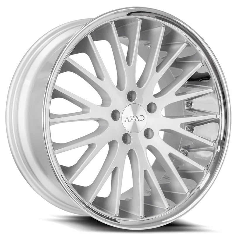 Azad-AZ33-Brushed-Silver-w/-Chrome-Lip-Silver-22x10.5-66.56-wheels-rims-felger-FelgGiganten
