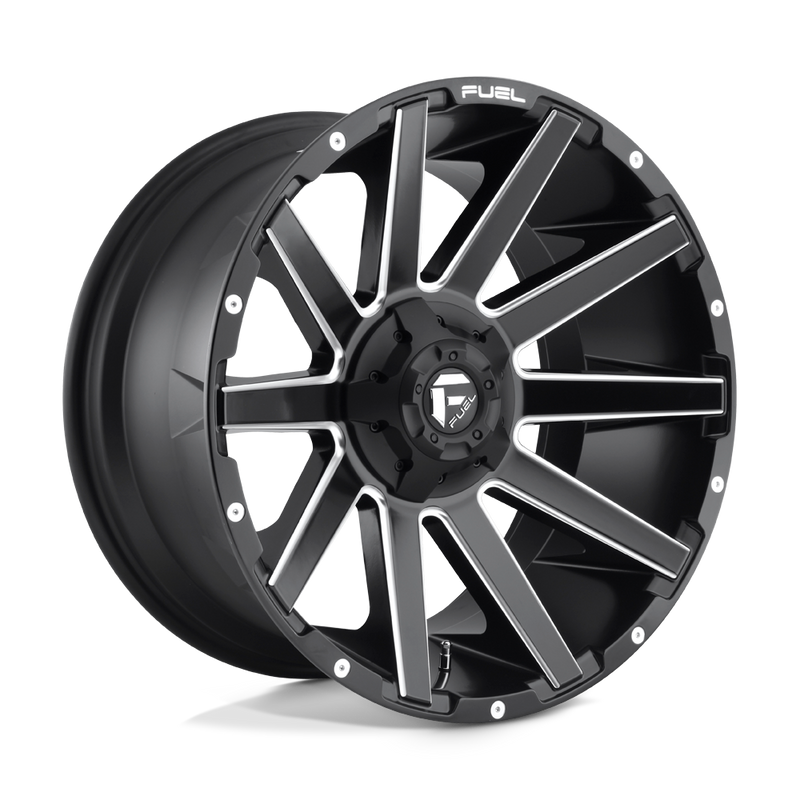 Felger-Fuel-1PC-CONTRA-Matte-Black-Milled-22x9-8x165.1-18-125.1