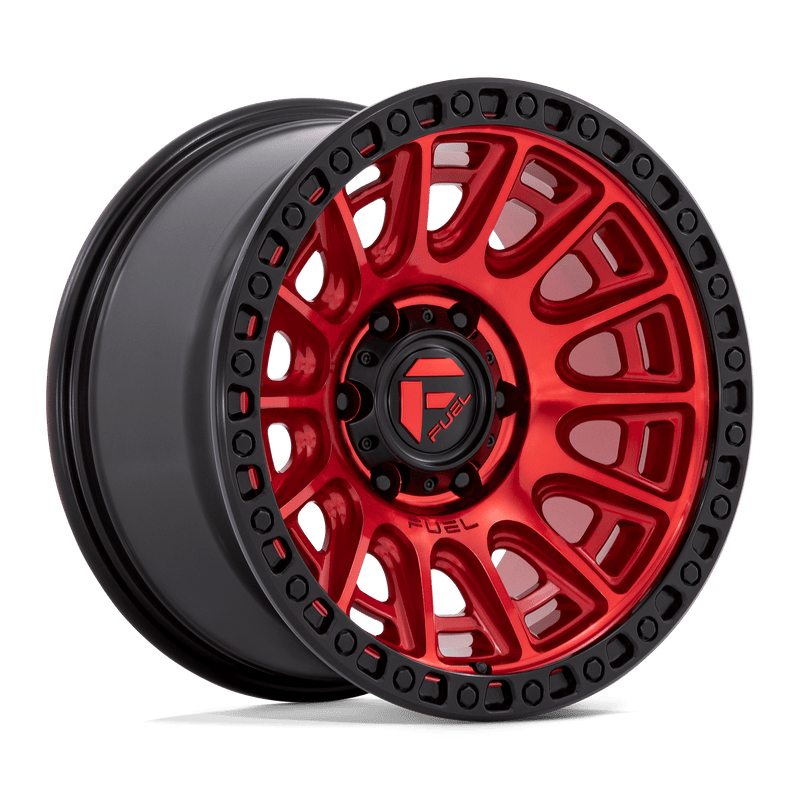Felger-Fuel-1PC-CYCLE-Candy-Red-With-Black-Ring-17x8.5-5x127-12-71.5