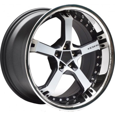 Keskin KT10 Black Front Lip Polish - 19x8.5 | 5x100 | +30 | 63.4mm