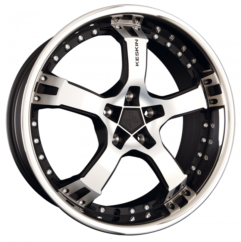 Keskin KT10 Matt Black Front Polish - 22x10 | 5x120 | +40 | 74.1mm