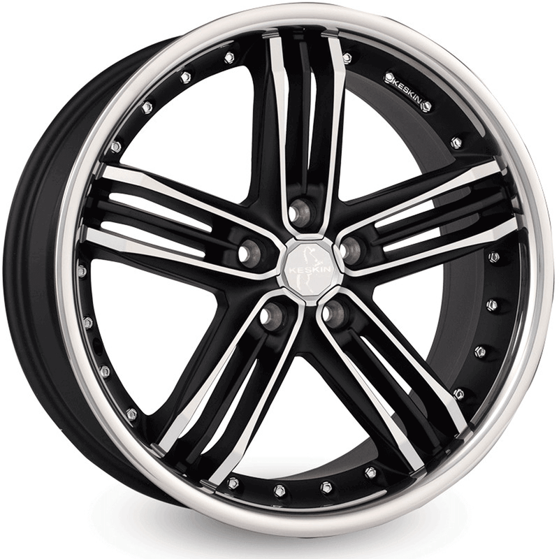 Keskin KT11 Matt Black Front Polish - 20x9.5 | 5x120 | +40 | 72.6mm