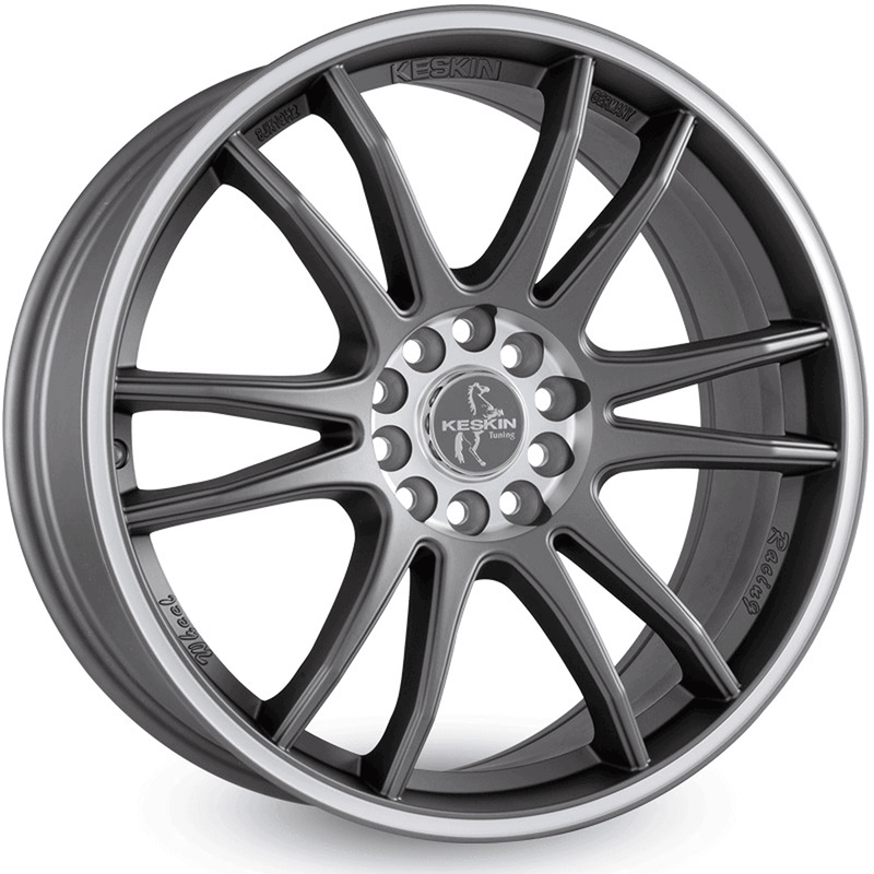 Keskin KT12 Titan Grey Lip Polish - 18x8 | 5x112/5x120 | +45 | 72.6mm
