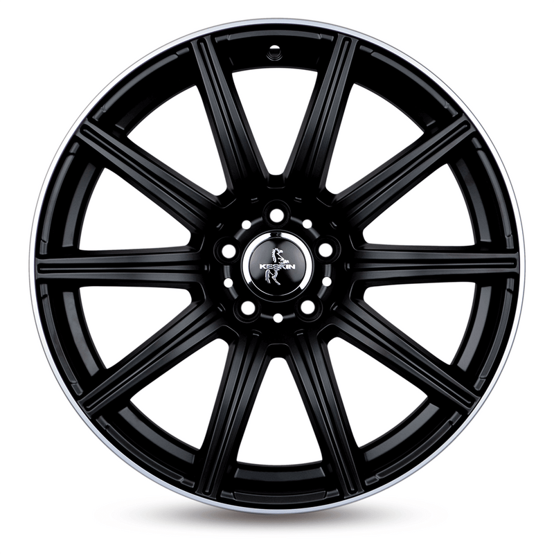 Keskin KT16 Matt Black Lip Polish - 19x8.5 | 5x112 | +30 | 66.6mm