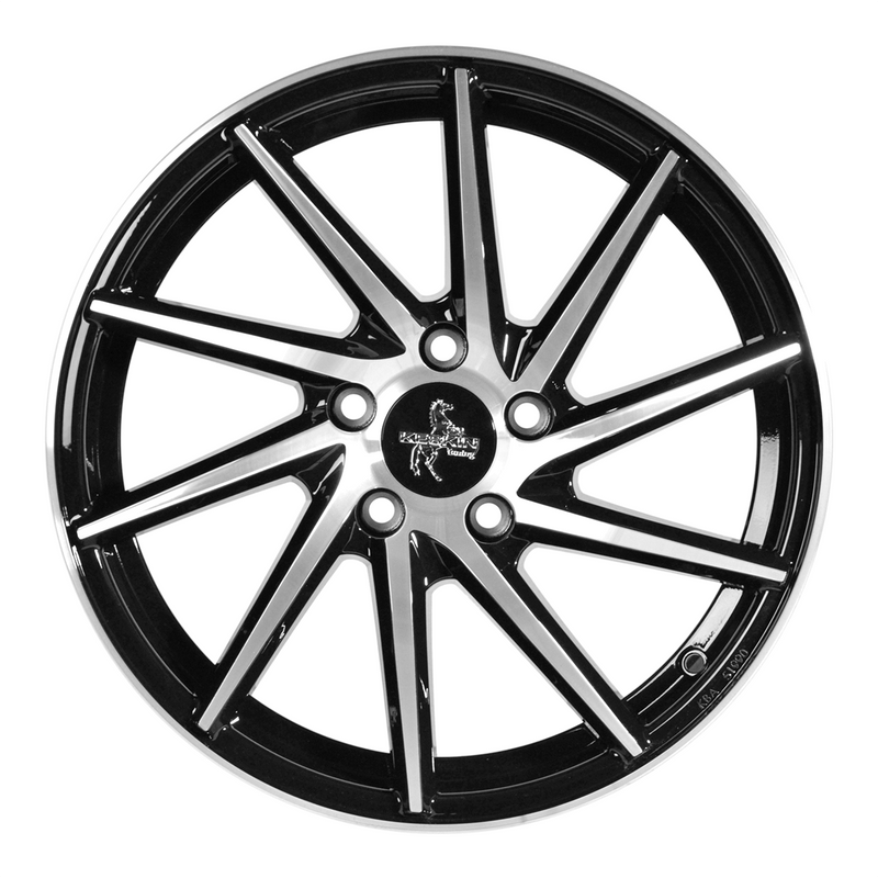 Keskin KT17S Black Front Polish - 17x7.5 | 5x112 | +50 | 66.6mm