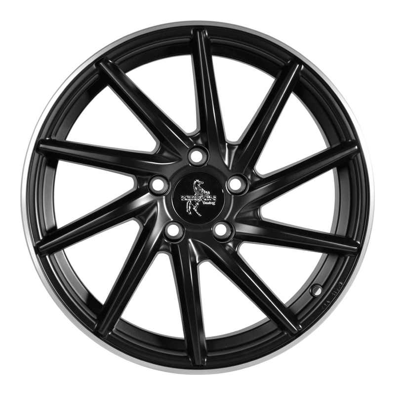 Keskin KT17S Matt Black Lip Polish - 17x7.5 | 5x108 | +47 | 72.6mm