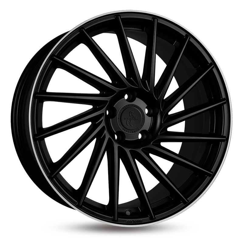 Keskin KT17 Matt Black Lip Polish - 18x8 | 5x112 | +30 | 72.6mm