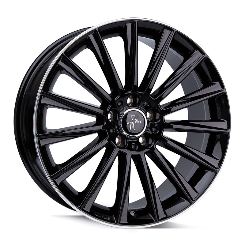 Keskin KT18 Black Lip Polish - 20x8.5 | 5x112 | +30 | 66.6mm