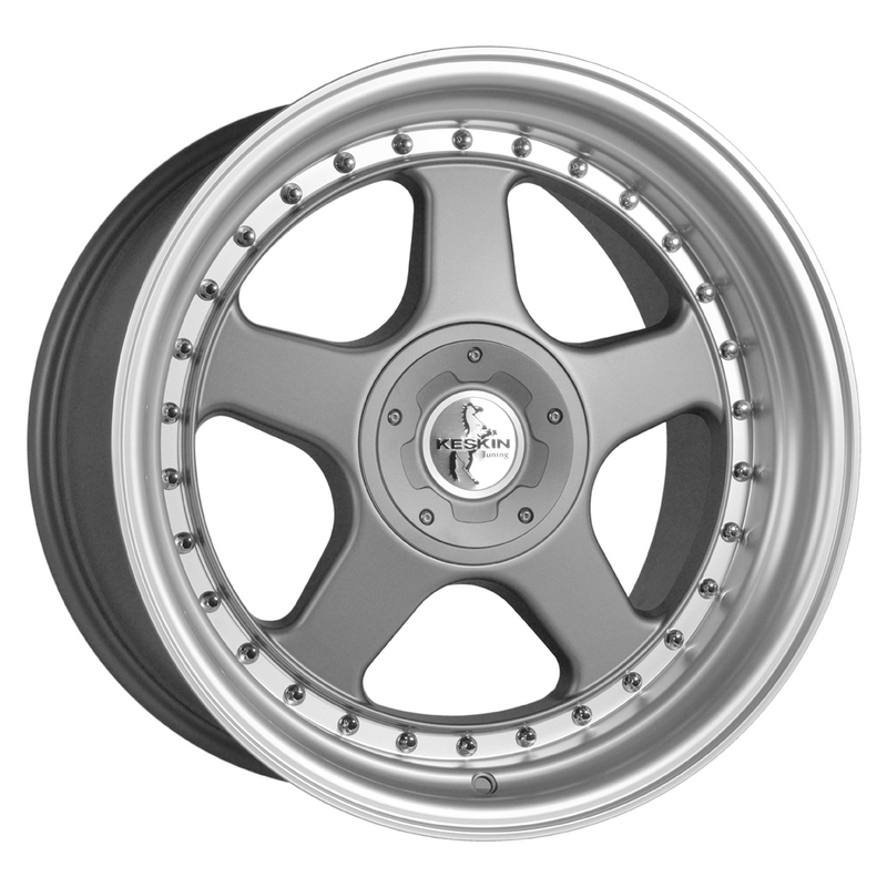 Keskin KT1 Titan Grey Lip Polish - 18x10 | 5x100/5x112 | +25 | 72.6mm