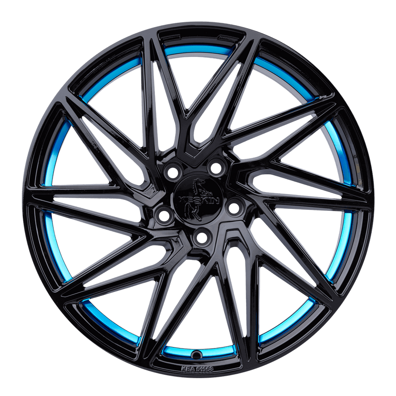 Keskin KT20 Black Painted Blue Inside - 20x8.5 | 5x112 | +45 | 72.6mm