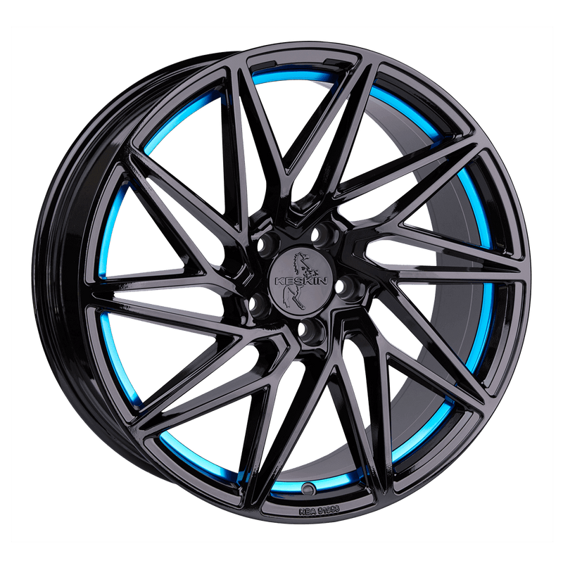 Keskin KT20 Black Painted Blue Inside - 18x8 | 5x112 | +45 | 72.6mm