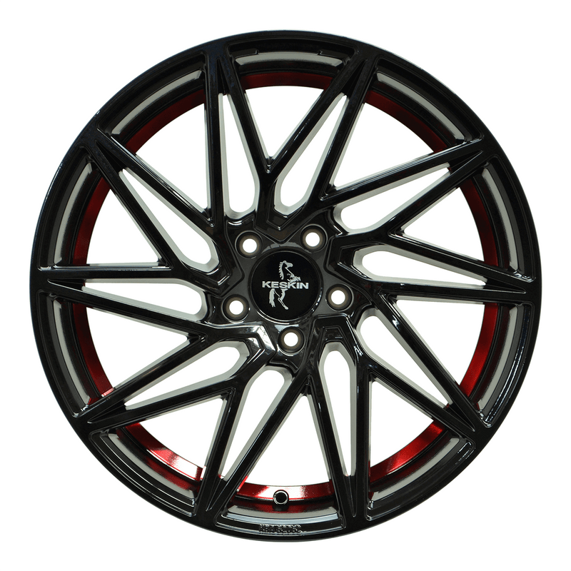 Keskin KT20 Black Painted Red Inside - 18x8 | 5x112 | +45 | 72.6mm
