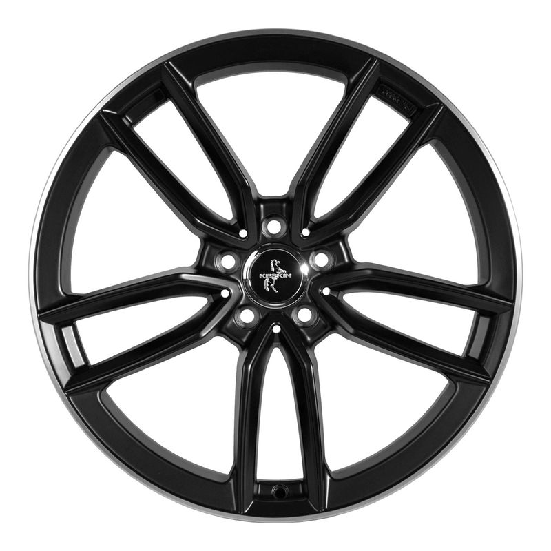 Keskin KT21 Matt Black Lip Polish - 20x8.5 | 5x112 | +42 | 66.6mm
