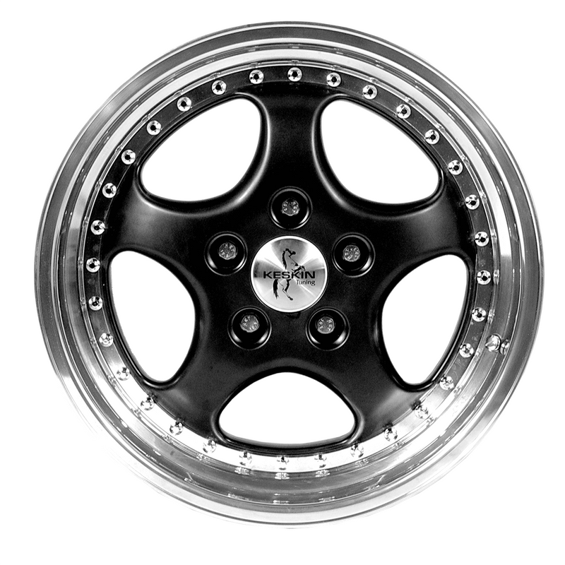 Keskin KT2 Black Lip Polish - 18x9.5 | 5x130 | +52 | 71.6mm