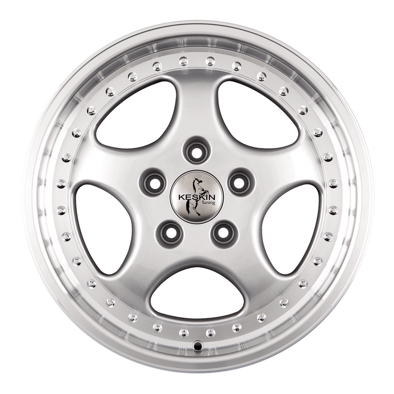 Keskin KT2 Silver Lip Polish - 18x9.5 | 5x130 | +52 | 71.6mm
