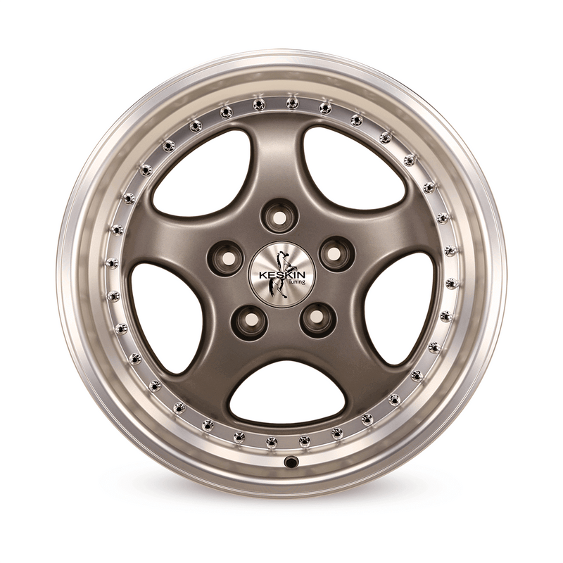 Keskin KT2 Titan Grey Lip Polish - 18x9.5 | 5x130 | +52 | 71.6mm