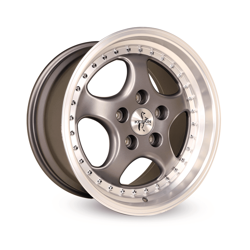 Keskin KT2 Titan Grey Lip Polish - 18x9.5 | 5x130 | +52 | 71.6mm
