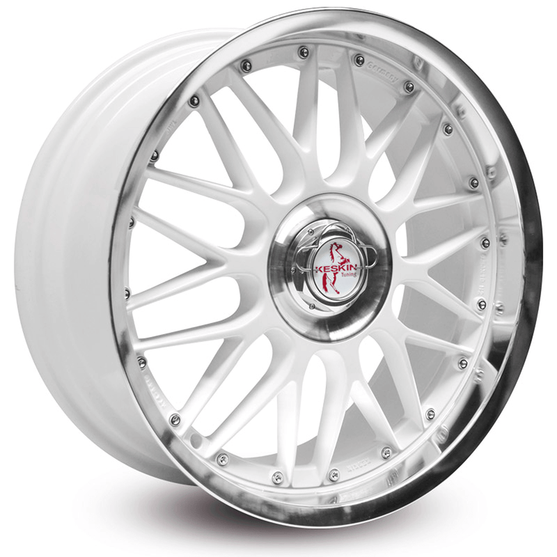 Keskin KT4 White Lip Polish - 19x8.5 | 5x112 | +42 | 66.6mm
