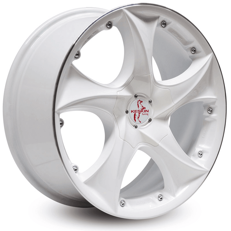 Keskin KT9 White Lip Polish - 20x9 | 5x130 | +50 | 71.5mm