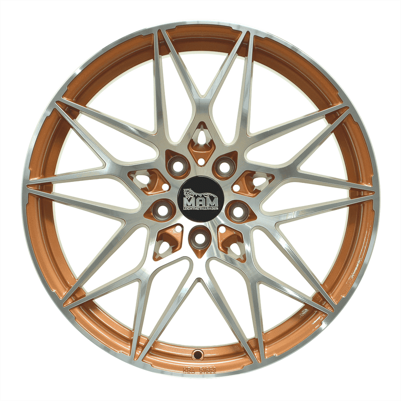 MAM B2 Acid Orange Front Polish - 20x8.5 | 5x112 | +30 | 72.6mm