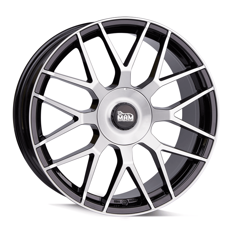MAM GT1 Black Front Polish - 20x8.5 | 5x108/5x114.3 | +45 | 72.6mm