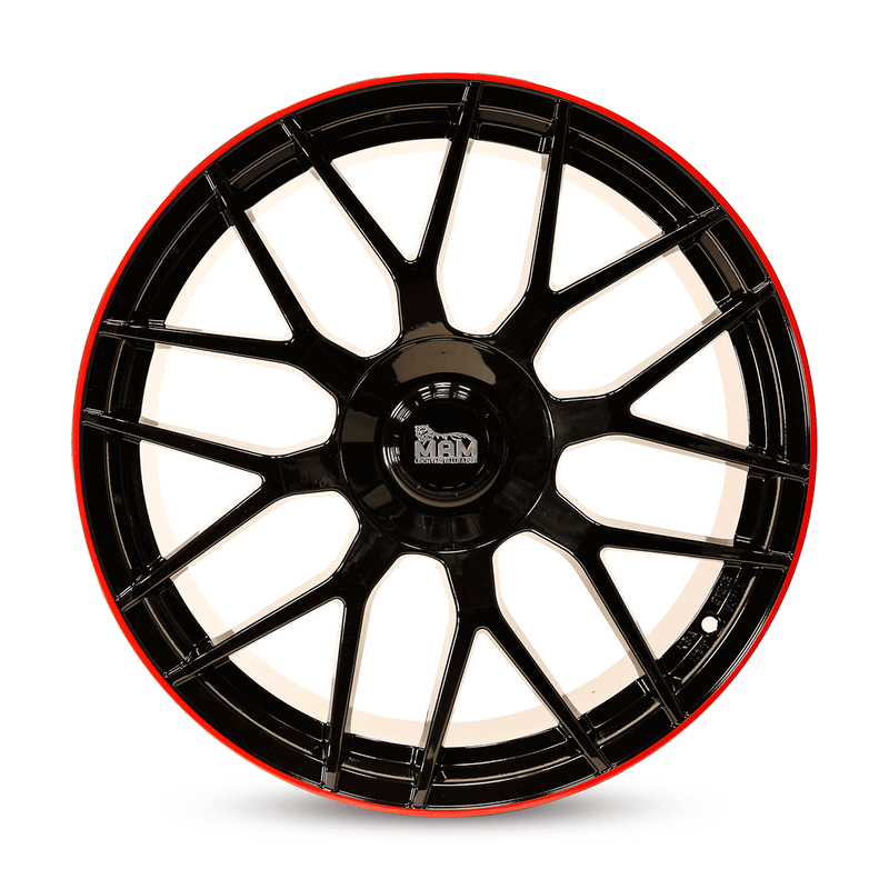 MAM GT1 Black Painted Lip Red - 19x8.5 | 5x112 | +45 | 66.6mm