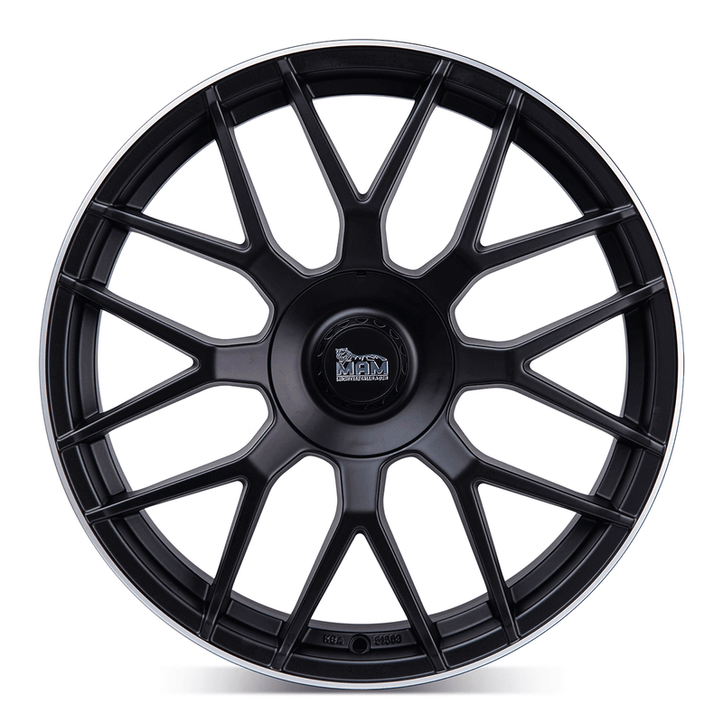 MAM GT1 Matt Black Lip Polish - 17x7.5 | 5x112/5x120 | +35 | 72.6mm
