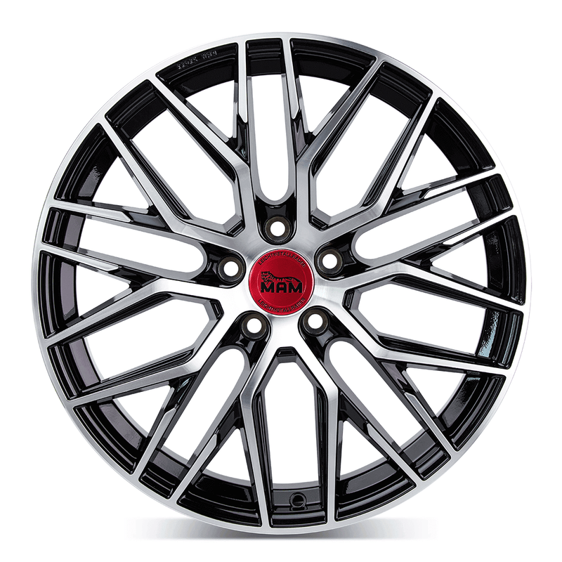 MAM RS4 Black Front Polish - 18x8 | 5x120 | +35 | 72.6mm