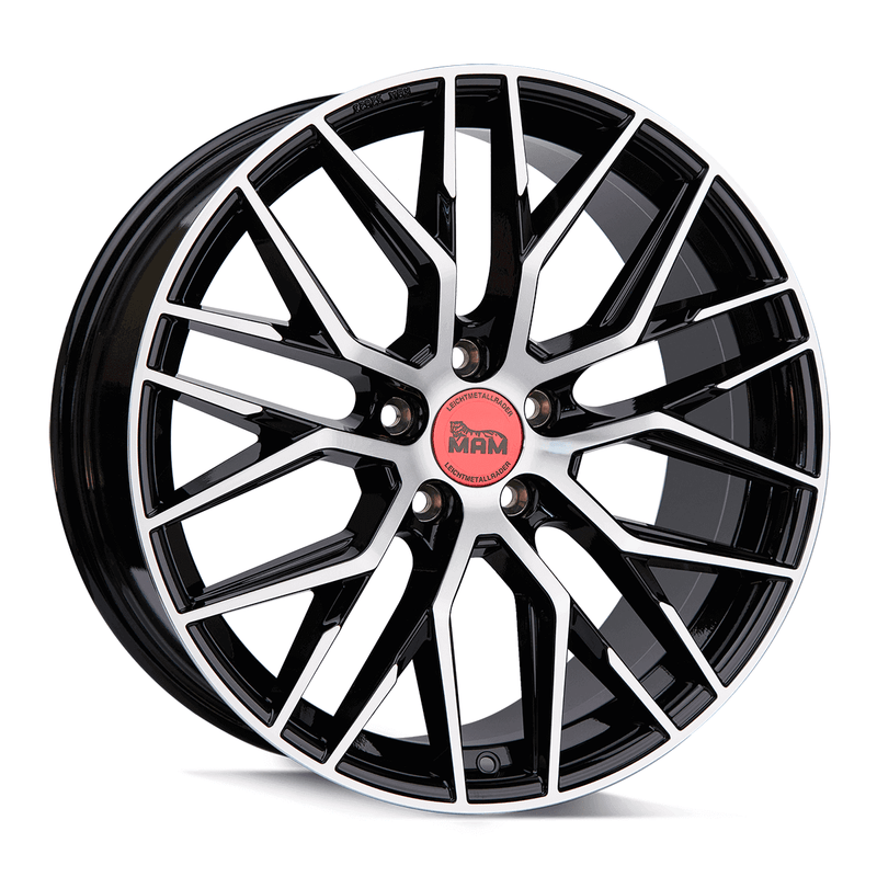 MAM RS4 Black Front Polish - 20x8.5 | 5x112 | +45 | 72.6mm