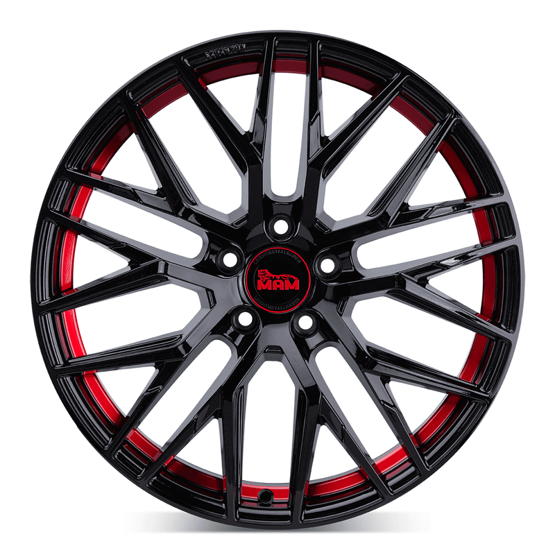 MAM RS4 Black Painted Red Inside - 19x8.5 | 5x108 | +45 | 72.6mm