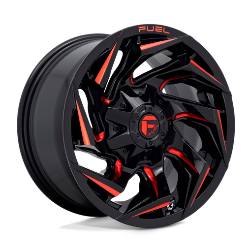 Felger-Fuel-1PC-REACTION-Gloss-Black-Milled-With-Red-Tint-20x10-6x135/6x139.7-et1-106.1