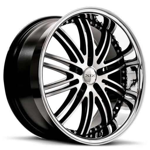 XIX-X23-Gloss-Black-Machined-with-Stainless-Steel-Lip-Black-22x10.5-72.56-wheels-rims-felger-FelgGiganten