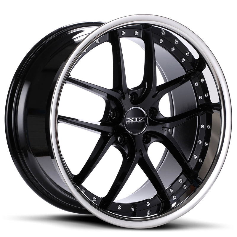 XIX-X61-Gloss-Black-with-Stainless-Steel-Lip-Black-20x8.5-73.1-wheels-rims-felger-FelgGiganten