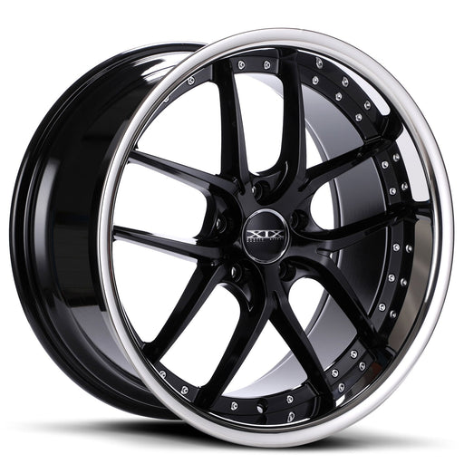 XIX-X61-Gloss-Black-with-Stainless-Steel-Lip-Black-20x10-66.56-wheels-rims-felger-FelgGiganten