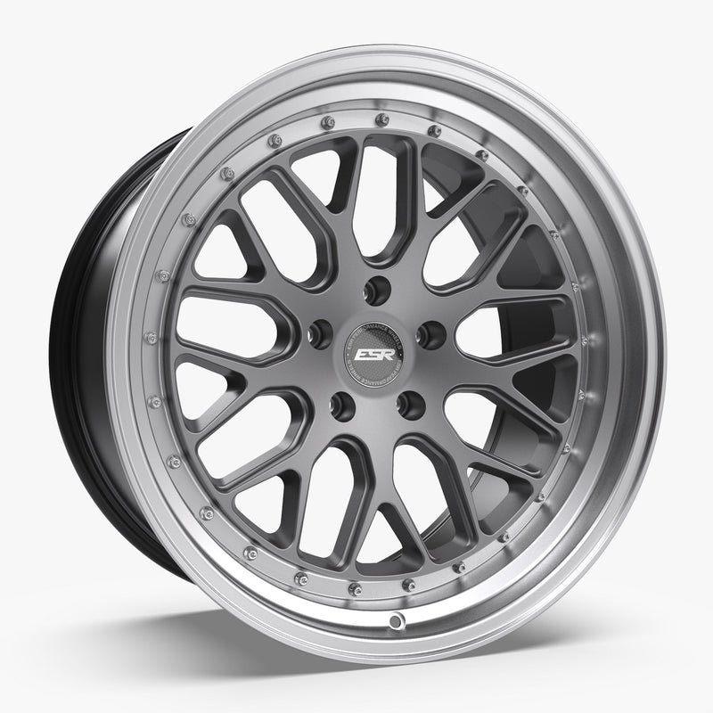 ESR-CS01-Matte-Graphite-Silver-18x8.5-72.6-wheels-rims-felger-FelgGiganten