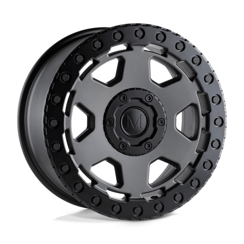 Felger-Mandrus-FSR-Matte-Gunmetal-W/-Black-Lip-Edge-16x8-6x130-45-84.10mm