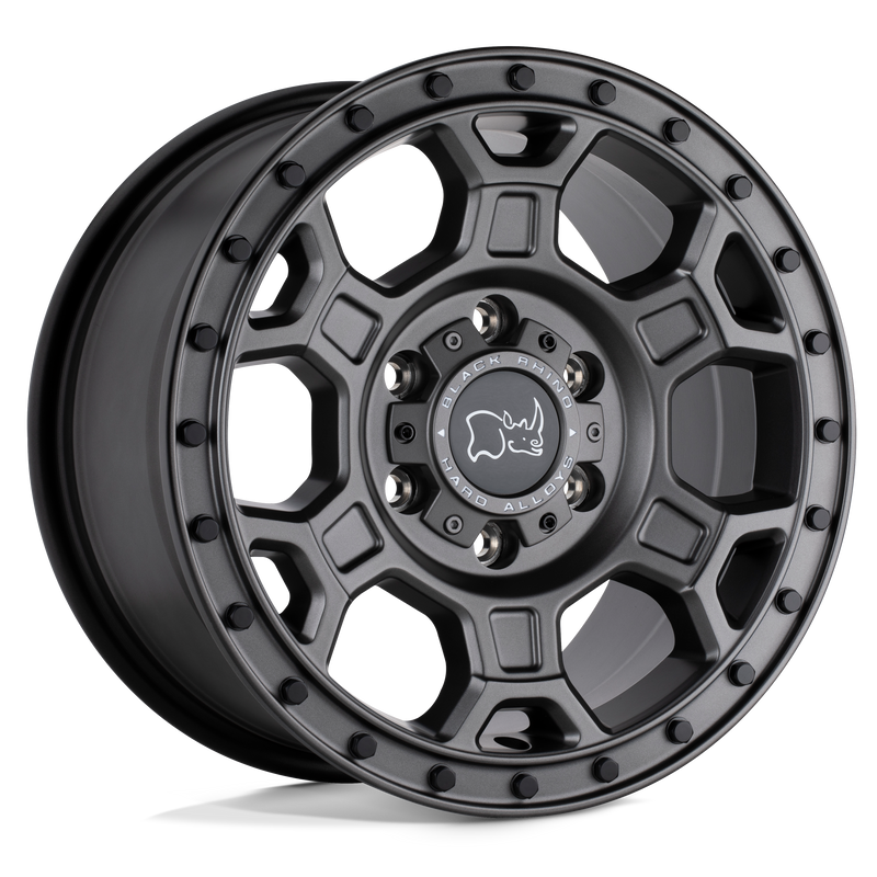 Felger-Black-Rhino-BR-MIDHILL-Matte-Gunmetal-W/-Black-Bolts-17x10.5-5x160-et45-65.07