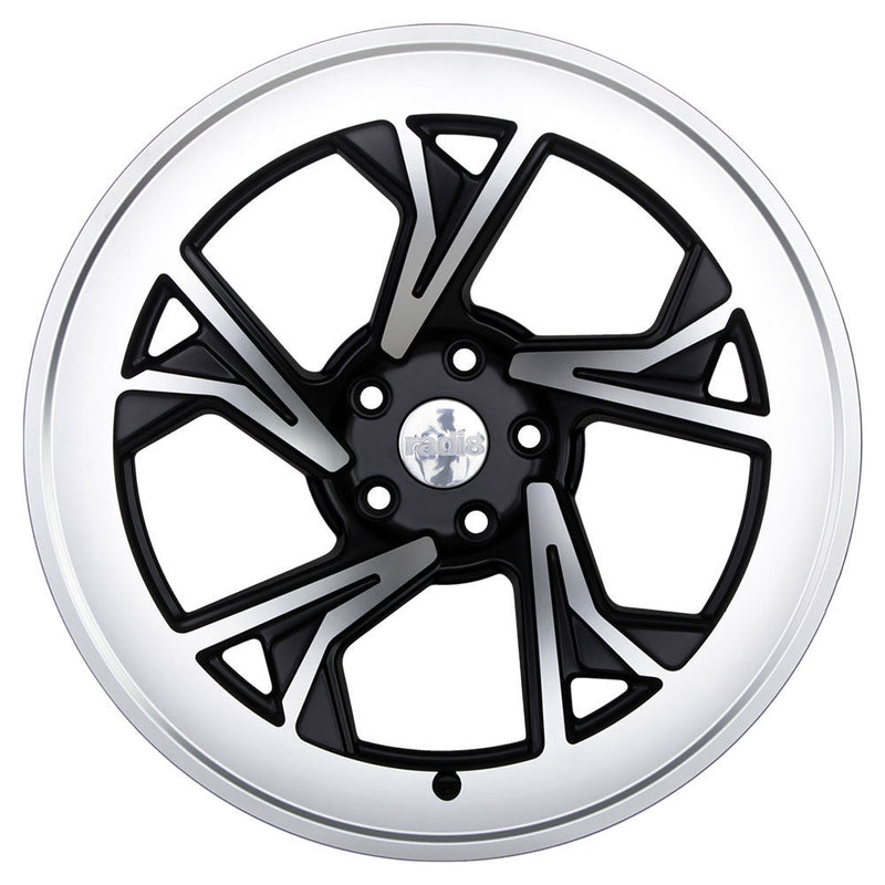 Radi8 R8C5 Gloss Black Machined Face - 19x8.5 | 5x100 | +38 | 57.1mm