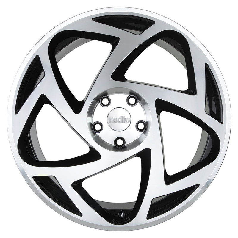 Radi8 R8S5 Gloss Black Machined Face - 20x8.5 | 5x112 | +45 | 66.6mm