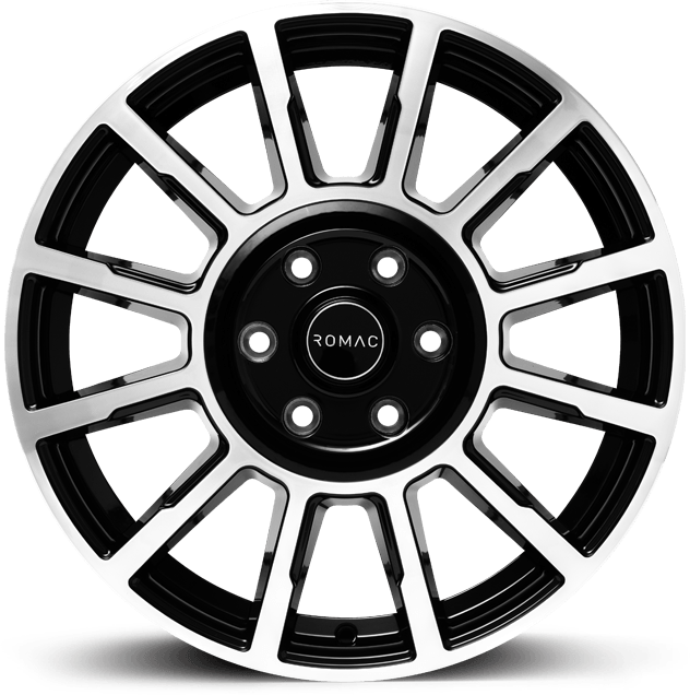 Romac Stealth Black/Polish - 16x6.5 | 6x120 | +50 | 74.6mm