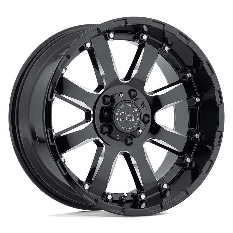 Felger-Black-Rhino-BR-SIERRA-Gloss-Black-W/-Milled-Spokes-22x6-6x139.7-12-112.1