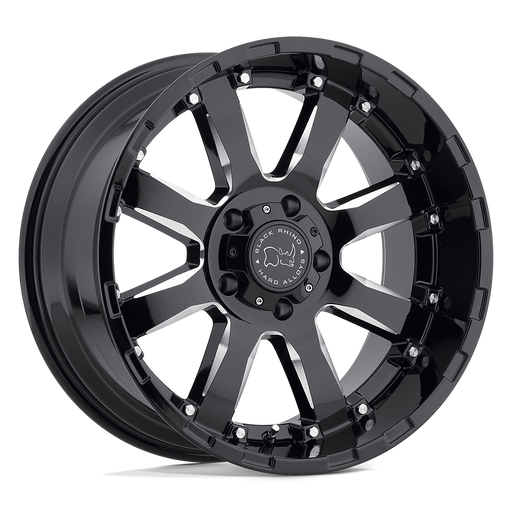 Felger-Black-Rhino-BR-SIERRA-Gloss-Black-W/-Milled-Spokes-22x6-6x139.7-12-112.1